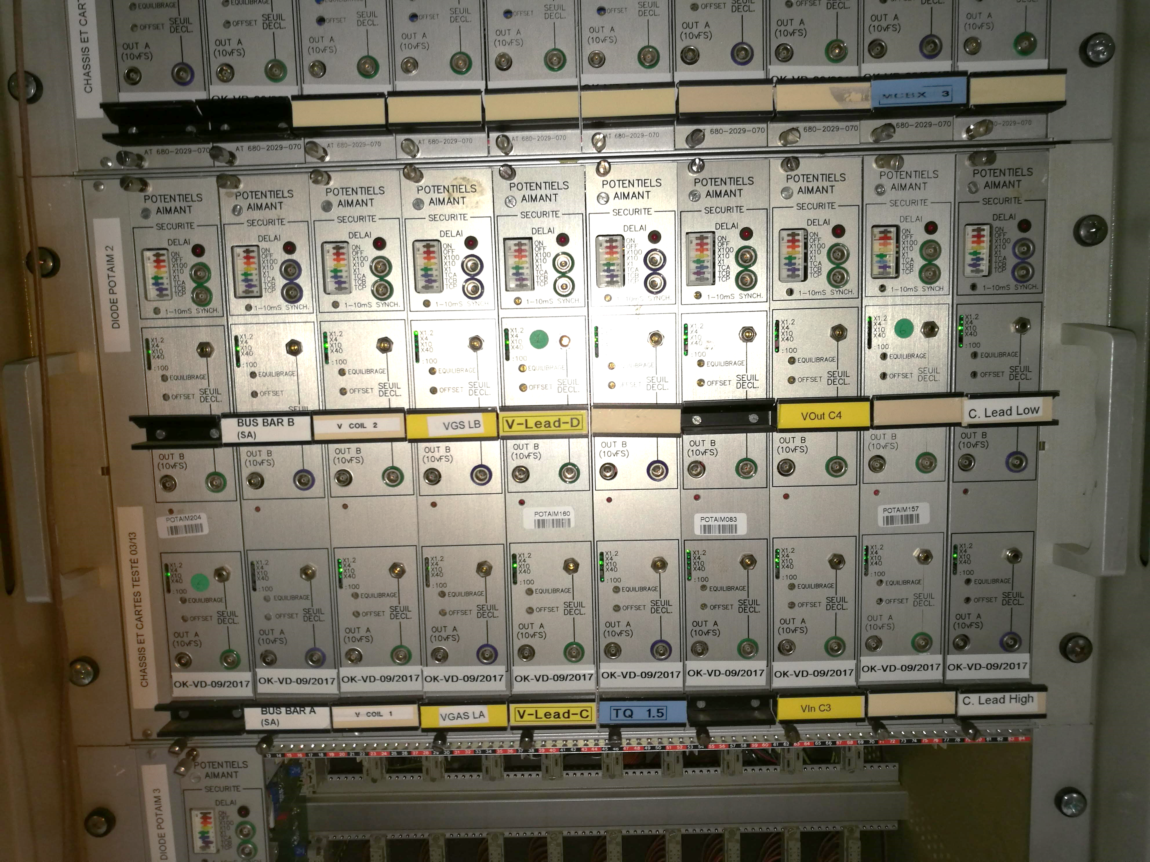 Figure 2 (original): PotAim crates with cards, front view.