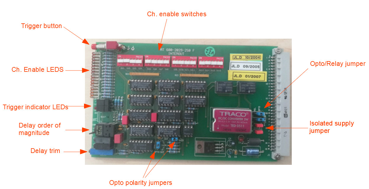 Figure 10 (original): Old InterOUT card (not in use).