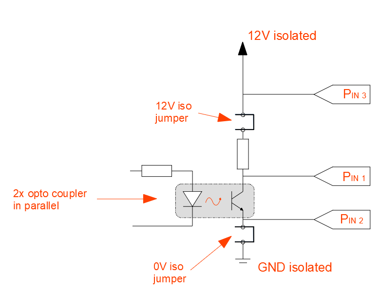Figure 10 (original): Pull-up configuration with optocouplers.