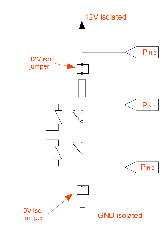 Figure 11 (original): Pull-up configuration with relays.